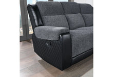 Load image into Gallery viewer, Global Furniture U5914 Grey/Black Reclining Sofa