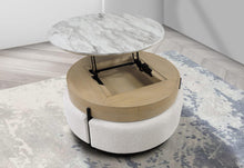 Load image into Gallery viewer, Global Furniture T42 Natural Coffee Table With 3 Stools