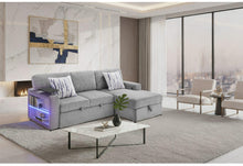 Load image into Gallery viewer, Global Furniture U0214 Grey Sofa Bed
