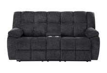 Load image into Gallery viewer, Global Furniture U6000 Black Console Reclining Loveseat