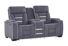 Load image into Gallery viewer, Global Furniture U1895 Grey P2 Console Reclining Loveseat With Is And Led