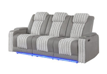 Load image into Gallery viewer, Global Furniture U8000 Grey Pwr Rec Sofa W/Phr, Ddt, Reading Light &amp; Led Light