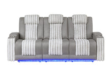 Load image into Gallery viewer, Global Furniture U8000 Grey Pwr Rec Sofa W/Phr, Ddt, Reading Light &amp; Led Light