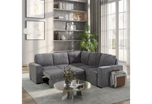Load image into Gallery viewer, Global Furniture U2660 Grey Sectional W/O Chaise And W/ Pullout Sofa Bed