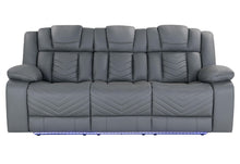 Load image into Gallery viewer, Global Furniture U7068 Grey 10 Power Reclining Sofa With Ddt, Wc And Led
