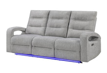 Load image into Gallery viewer, Global Furniture U6611 Grey 15 Power Reclining Sofa With Led