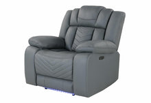 Load image into Gallery viewer, Global Furniture U7068 Grey 10 Power Recliner With Led