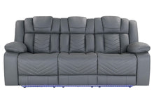 Load image into Gallery viewer, Global Furniture U7068 Grey 10 Pwr Rec Sofa/Pwr Console Rec Loveseat/Pwr Recliner W/Led
