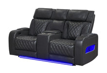 Load image into Gallery viewer, Global Furniture U8611 Blanche Charcoal Pwr Con Rec Loveseat With Phr, Led &amp; Speaker