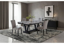 Load image into Gallery viewer, Global Furniture D1319DT Blk/Wht/ 4 D1319DC Lt Grey Dining Room Groupset