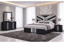 Load image into Gallery viewer, Global Furniture Optimus Black Full Bed, Dresser, Mirror And Nightstand