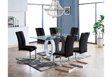 Load image into Gallery viewer, Global Furniture D1628DT + 6 D915DC Black Dining Room Groupset