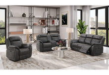Load image into Gallery viewer, Global Furniture U8517 Grey Reclining Sofa/Console Reclining Loveseat/Glider Recliner