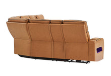 Load image into Gallery viewer, Global Furniture U8611 Camel Sectional With Power Headrest, Continuous Led And Speaker