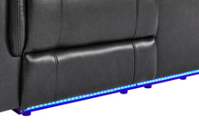 Load image into Gallery viewer, Global Furniture U8879 Blanche Charcoal With Black Welt Power Recliner With Led