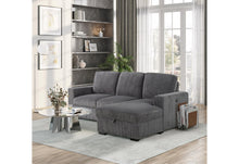 Load image into Gallery viewer, Global Furniture U2660 Grey L Sofa Bed Sectional With Pullout