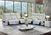Load image into Gallery viewer, Global Furniture U8611 Blanche Silver P2 Pwr Rec Sofa/Pwr Con Rec Loveseat/Pwr Rec