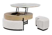 Load image into Gallery viewer, Global Furniture T42 Natural Coffee Table With 3 Stools