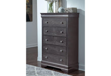 Load image into Gallery viewer, Global Furniture Pompei Metallic Grey Full Bed Grey With Led