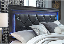 Load image into Gallery viewer, Global Furniture Pompei Metallic Grey King Bed With Led