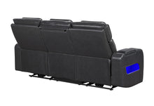 Load image into Gallery viewer, Global Furniture U8611 Blanche Charcoal Power Reclining Sofa With Phr And Led