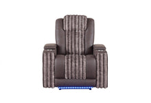 Load image into Gallery viewer, Global Furniture U8000 Brown Power Recliner W/ Power Headrest &amp; Led Light