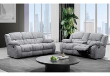 Load image into Gallery viewer, Global Furniture U250 Grey Reclining Sofa/Console Reclining Loveseat
