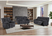 Load image into Gallery viewer, Global Furniture U6000 Black Reclining Sofa/Console Reclining Loveseat/Recliner