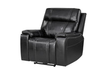 Load image into Gallery viewer, Global Furniture U8880 Black Leather Power Recliner