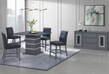 Load image into Gallery viewer, Global Furniture Monaco Dark Grey Bar Table And 4 Monaco Dark Grey Bar Stools