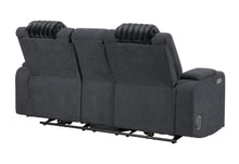 Load image into Gallery viewer, Global Furniture U8000 Black Pwr Console Rec Loveseat W/Phr, Led And Speaker