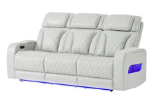 Load image into Gallery viewer, Global Furniture U8611 Blanche Silver Pwr Rec Sofa With Phr And Led
