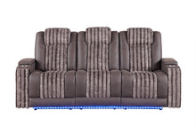 Load image into Gallery viewer, Global Furniture U8000 Brown Pwr Rec Sofa W/Phr, Ddt, Reading Light &amp; Led Light