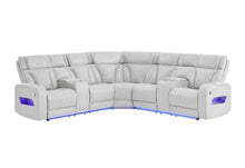 Load image into Gallery viewer, Global Furniture U8611 Blanche Silver Sectional With Led
