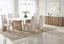 Load image into Gallery viewer, Global Furniture D2504DT And 4 D12DC Beige/Natural Dining Room Groupset