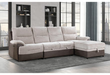 Load image into Gallery viewer, Global Furniture U3822 Beige/Brown Sectional With Po And Usb