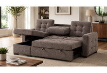 Load image into Gallery viewer, Global Furniture U0707 Brown Reversible Sofa Bed