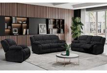 Load image into Gallery viewer, Global Furniture U250 Ebony Reclining Sofa/Console Reclining Loveseat/Glider Recliner