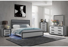 Load image into Gallery viewer, Global Furniture Amelia Grey Black King Bed Group W/Led