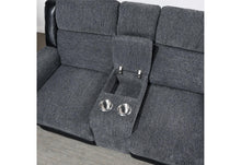 Load image into Gallery viewer, Global Furniture U5914 Grey/Black Reclining Sofa/Console Reclining Loveseat