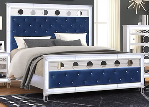 Mairead Gemma Blue LED Bedroom Set