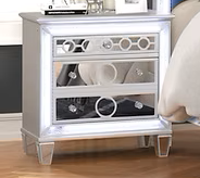 Mairead Gemma Blue LED Bedroom Set