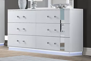 Hailey White and Gray Storage Bedroom Set