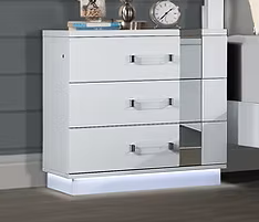 Hailey White and Gray Storage Bedroom Set