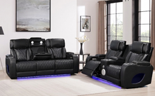 Load image into Gallery viewer, Hialeah Black Sofa &amp; Loveseat
