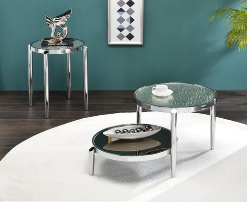 Acme Abbe Glass & Chrome  Coffee Table