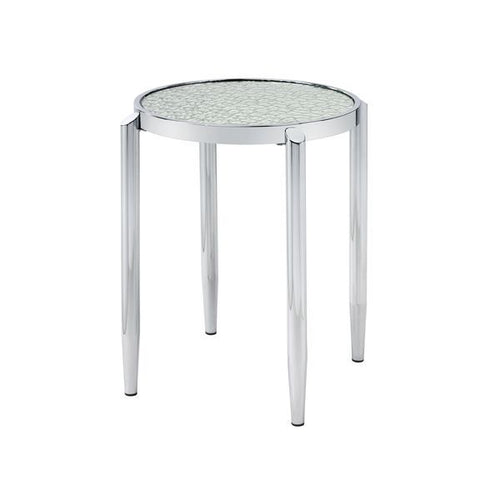 Acme Abbe Glass & Chrome  End Table