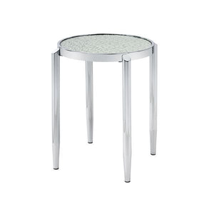 Acme Abbe Glass & Chrome  End Table