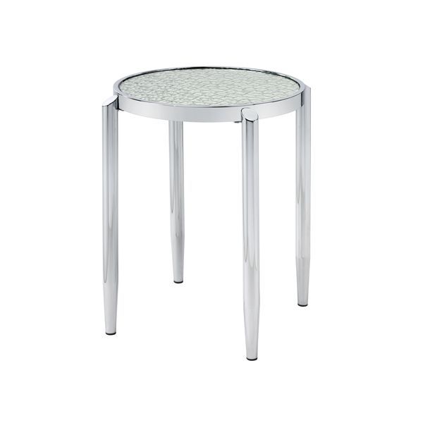Acme Abbe Glass & Chrome  End Table