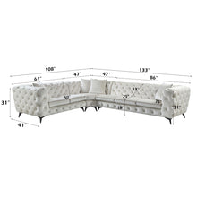 Load image into Gallery viewer, Acme Atronia Sectional Sofa W/4 Pillows